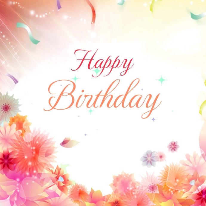 Mix colour birthday template Instagram Post