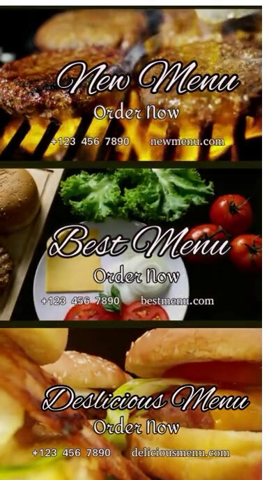 Mix colour menu video Template | PosterMyWall