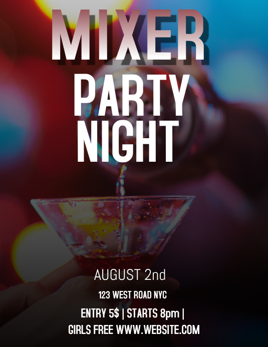 MIXER PARTY EVENT FLYER AD TEMPLATE PosterMyWall mixer-party-event-flyer-ad-template-postermywall