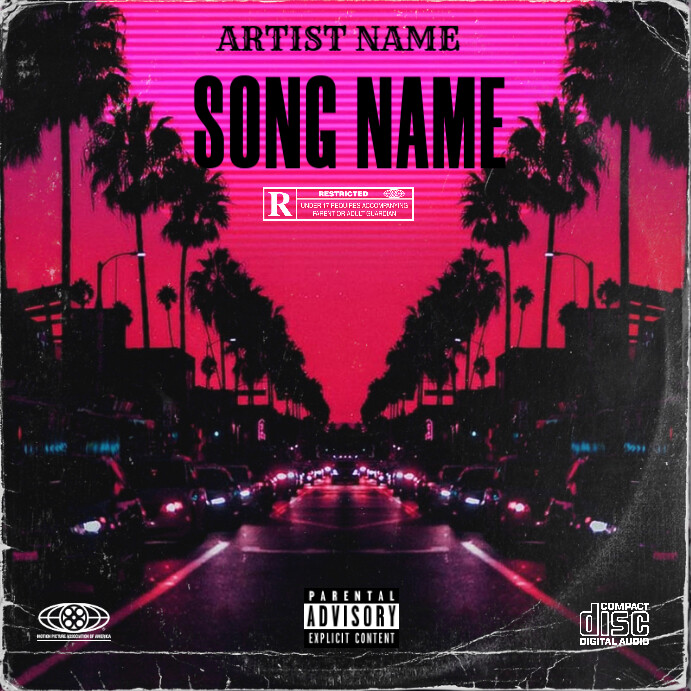 mixtape cover art album cd artwork Instagram Post template