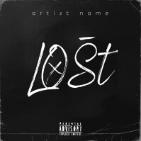 mixtape cover black template