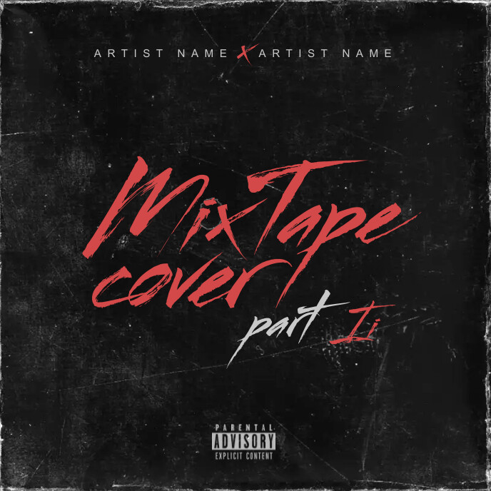 mixtape cover Template PosterMyWall