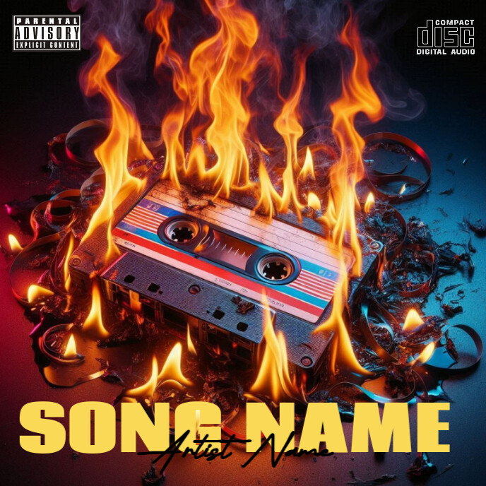 Mixtape cover template