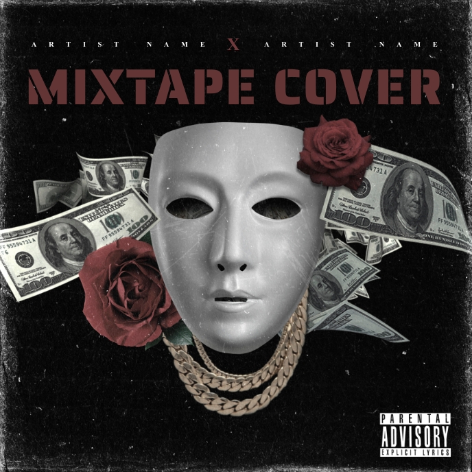 mixtape cover Albumhoes template