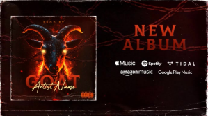 Preto Music Album Release Digital na Display Template