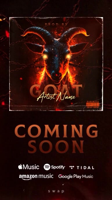 mixtape cover goat ( instagram stories ) template