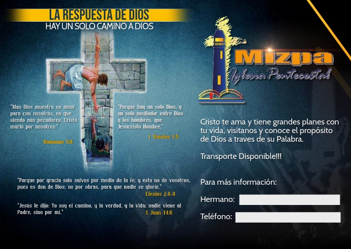 Mizpa reverso Postal template