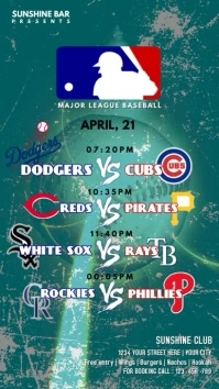 MLB, baseball Instagram Story template