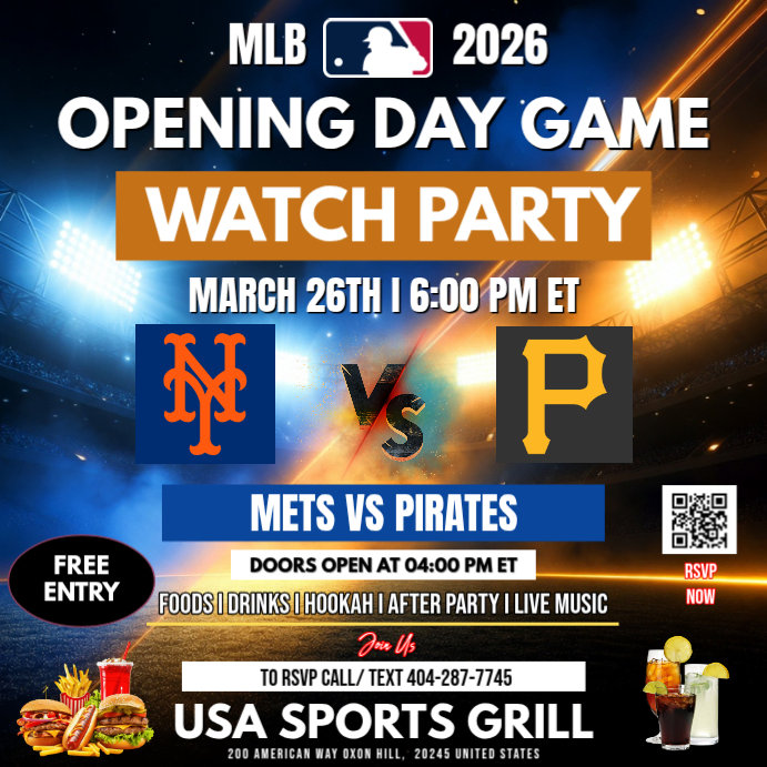 MLB 2026 Opening Day Game New York Mets Vs Pittsburgh Pirates Watch Mlb 2026 Opening Day Game New York Mets Vs P Design Template 94fdece6 82ee 490a 9002 Screen 