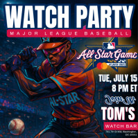 MLB All Star Game 2025 Watch Party Instagram Post Template