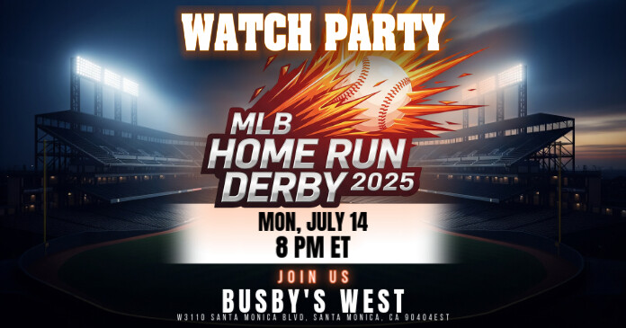 MLB Home Run Derby 2025 Watch Party Template Imagem partilhada do Facebook