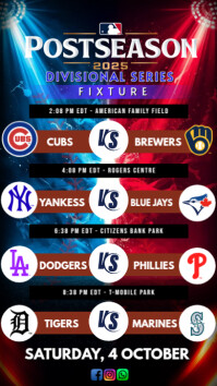 Schwarz Baseball Postseason Instagram Story Template