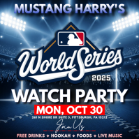 MLB World Series 2025: LA Dodgers vs Toronto Blue Jays Watch Party Instagram Post Template