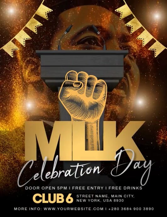 MLK Celebration Day Folheto (US Letter) template
