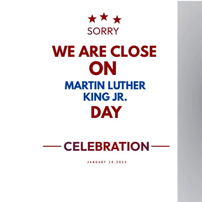 Mlk Program Outline Copy of MLK Close Template | PosterMyWall