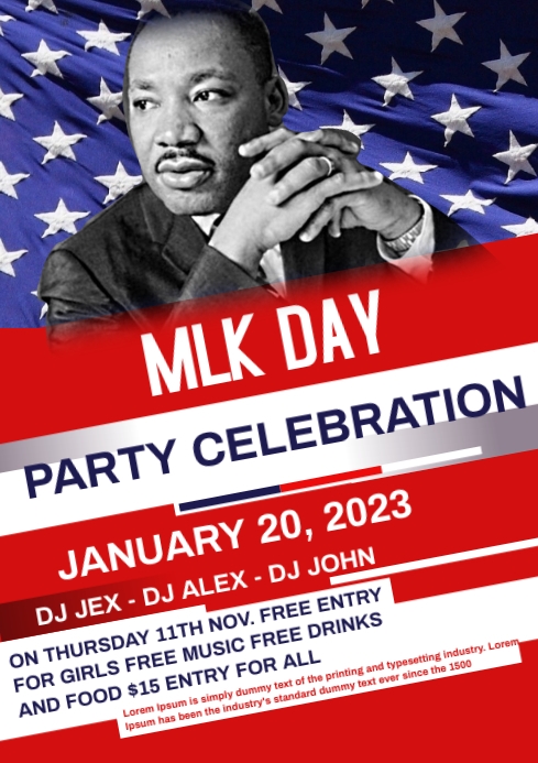 Mlk Program Templates MLK Day Celebration Template | PosterMyWall