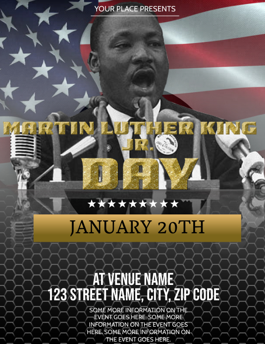 MLK Day Celebration event Flyer Template PosterMyWall