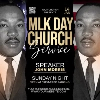 Mlk day church flyer Instagram Post template