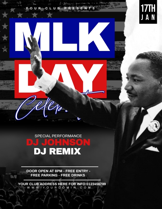 Mlk Program Outline Mlk day Template | PosterMyWall