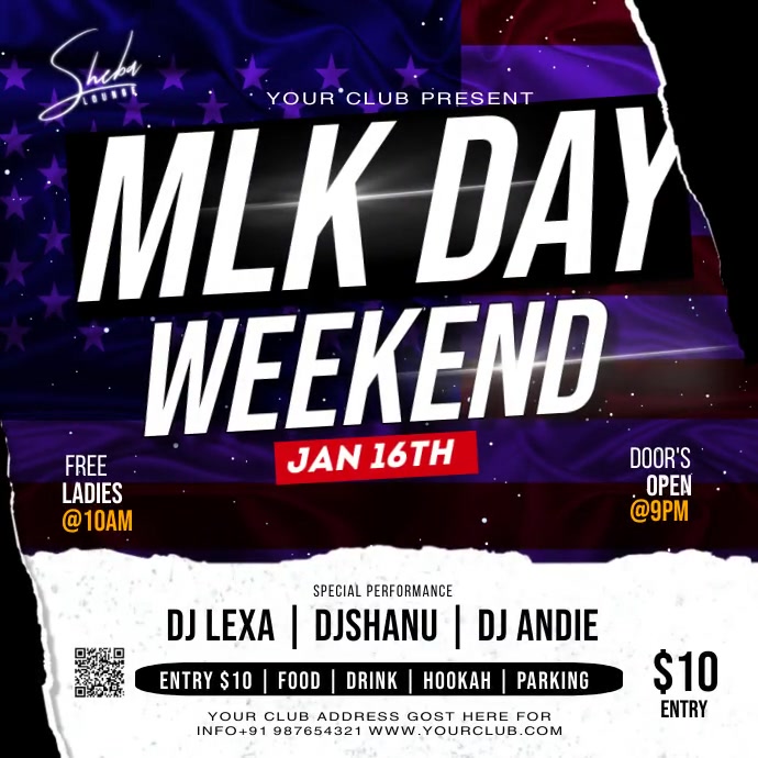 Mlk Day Template PosterMyWall