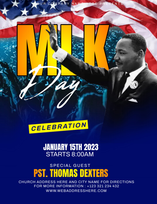 Sample Mlk Program Layout MLK day Template | PosterMyWall