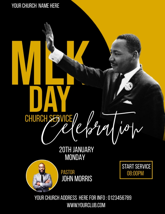 Mlk day Template PosterMyWall