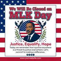 We Are Closed on Martin Luther King Jr. Day Message Instagram template
