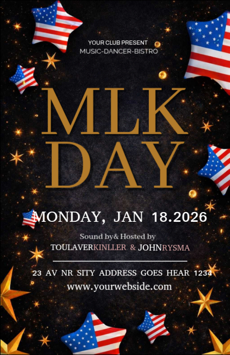 MLK DAY Template | PosterMyWall