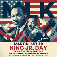 MLK Day Instagram Post template