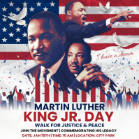 MLK Day Instagram na Post template