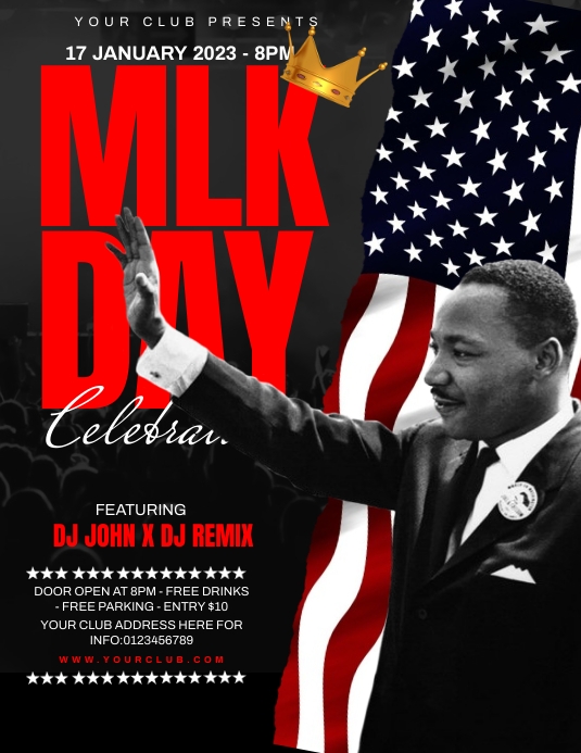Mlk Program Outline Mlk day Template | PosterMyWall