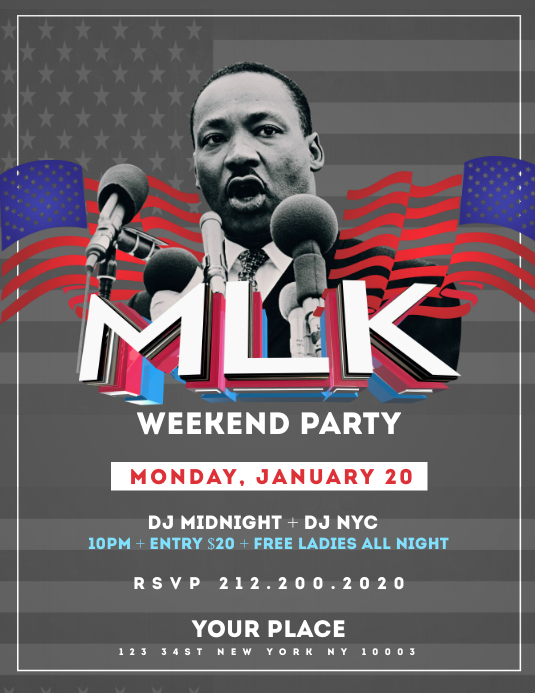 MLK Day Flyer Template PosterMyWall