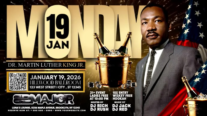 MLK Day Honoring A Dream Template | PosterMyWall