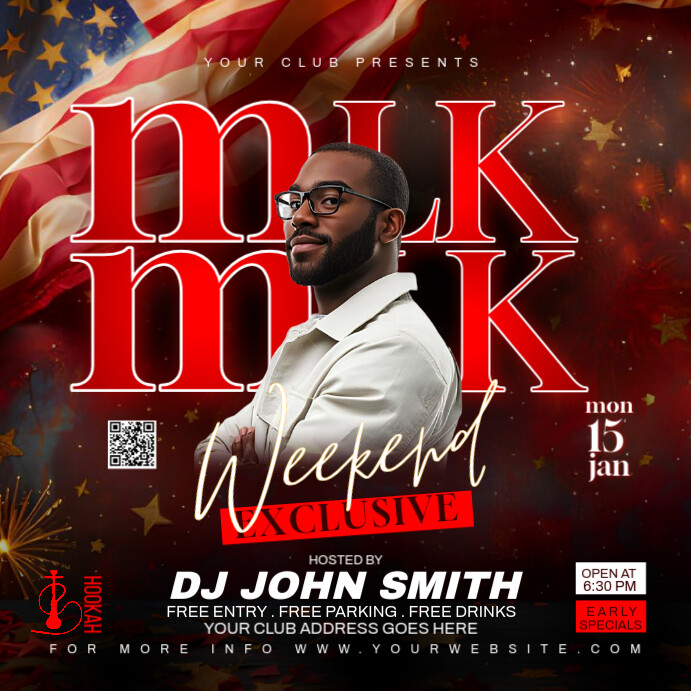 Mlk day party flyer Template | PosterMyWall