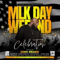 Mlk day party flyer Publicación de Instagram template