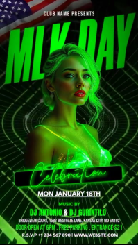 MLK Day Weekend Party Ads Digital Display (9:16) template