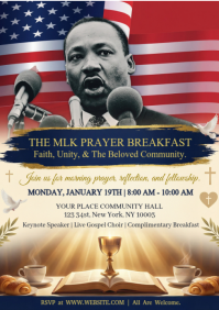 MLK Prayer Breakfast Flyer A4 template