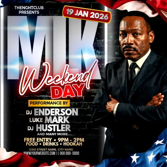 MLK Weekend Day Legacy Party Template | PosterMyWall