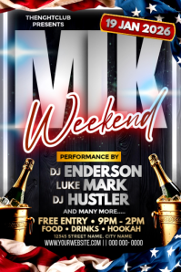 MLK Weekend Day Party Experience Cartaz template