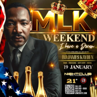MLK Weekend Love And Dreams Instagram-Beitrag template