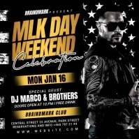 Mlk weekend party flyer Сообщение Instagram template