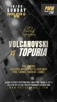 MMA Boxing Fight Animated Video Promo Flyer template