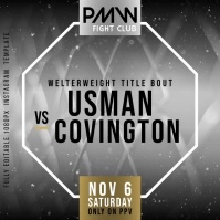 MMA Boxing Fight Fully Editable Promo Banner Template | PosterMyWall