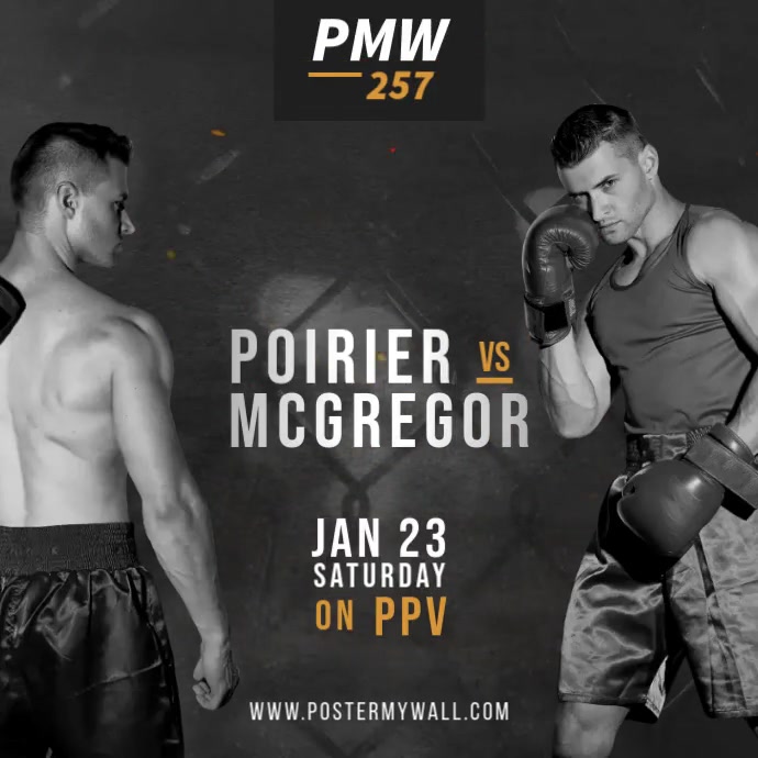 MMA Boxing Fight Fully Editable Promo Banner Template PosterMyWall