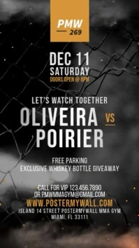 MMA Boxing Fight Fully Editable Promo Flyer Instagram Story template