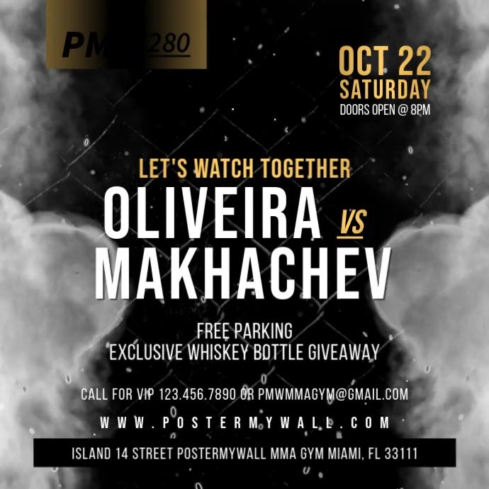 MMA Boxing Fight Fully Editable Promo Flyer Template | PosterMyWall