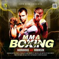 MMA boxing Poster Square (1:1) template