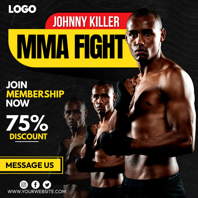 MMA Fighter Ads Template | PosterMyWall