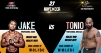 MMA FIGHTER VS FIGHTER AD DESIGN TEMPLATE Facebook Shared Image