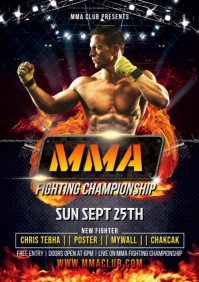 MMA Fighting Flyer / Poster Template A4